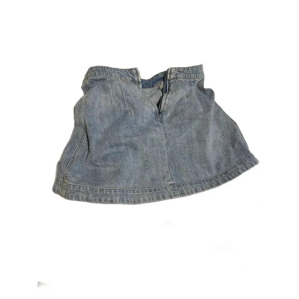 SIZE 6 FREE PEOPLE DENIM SKIRT - Picture 3 of 6